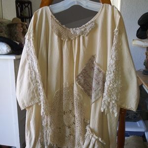 PRICE DROP !!!!! RITANOTIARA Artist Calligraphy Lace Shirt